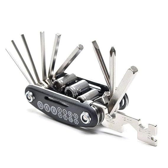 16 IN 1 Multi-Purpose Key Spoke Wrench Repair Tool Kit