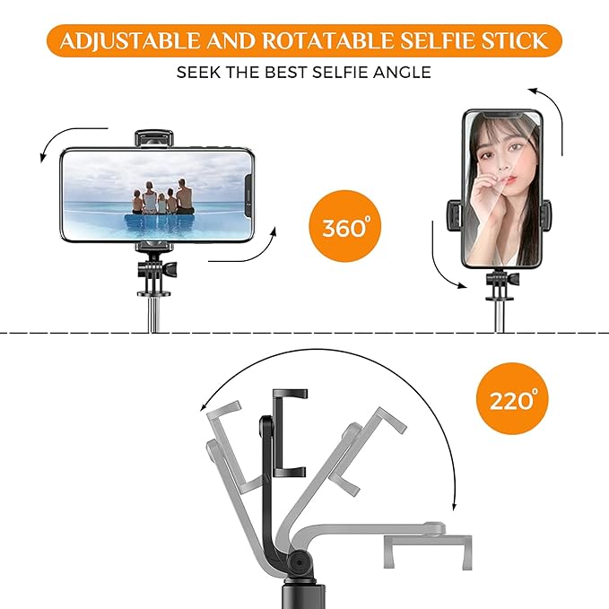 Extendable Flash 3-in-1 Selfie Stick Tripod