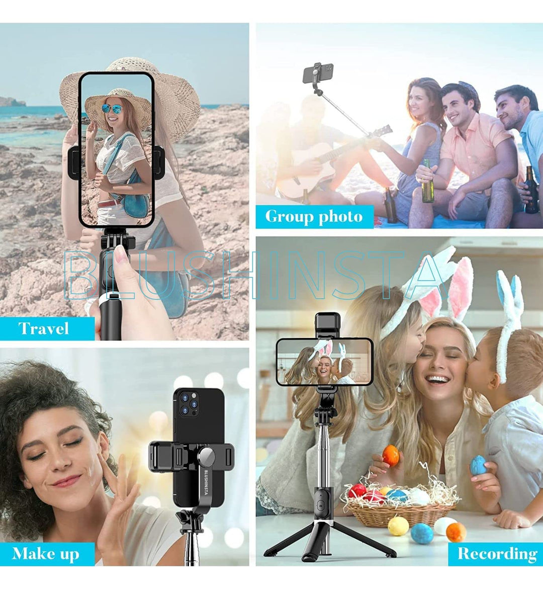 Extendable Flash 3-in-1 Selfie Stick Tripod