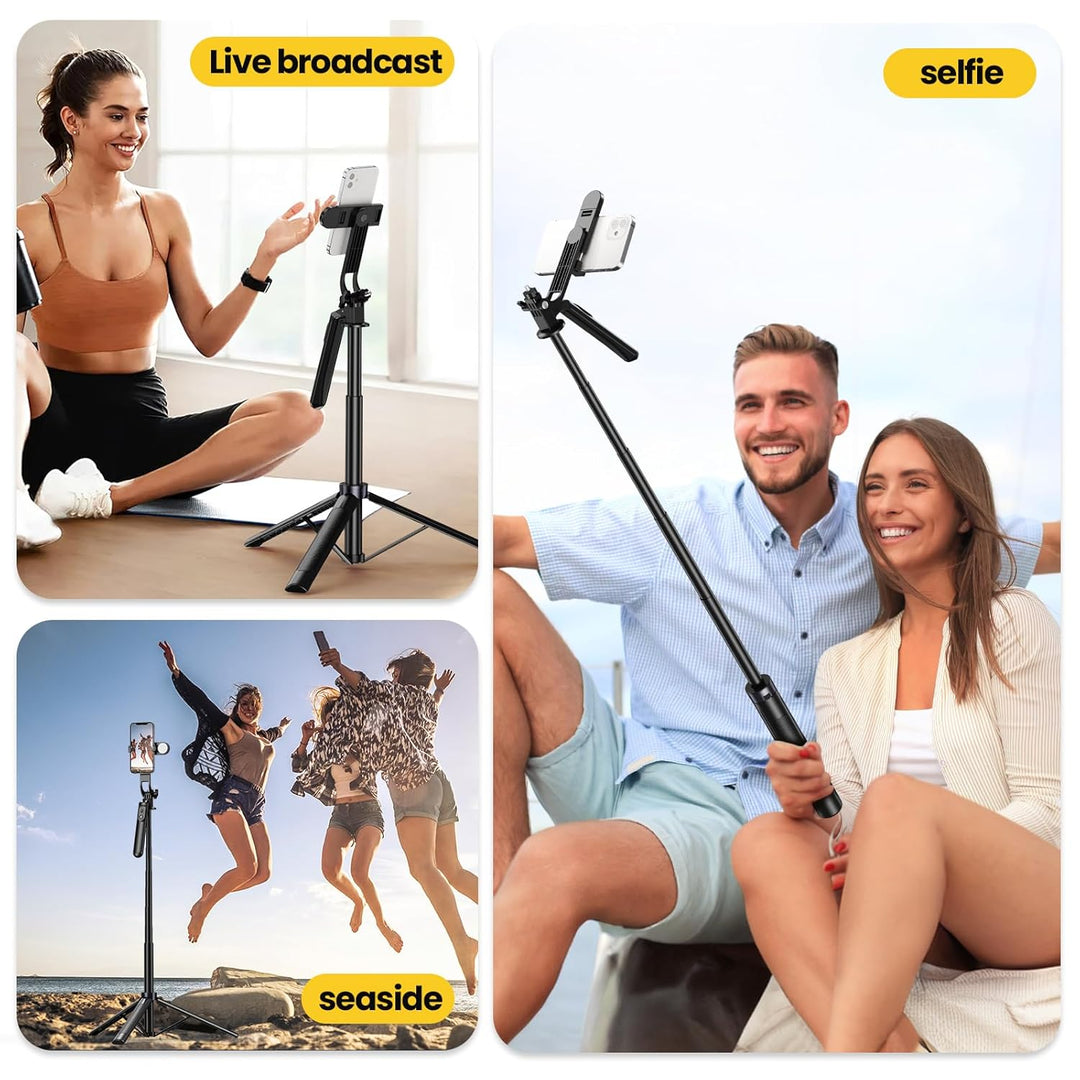 Extendable Flash 3-in-1 Selfie Stick Tripod