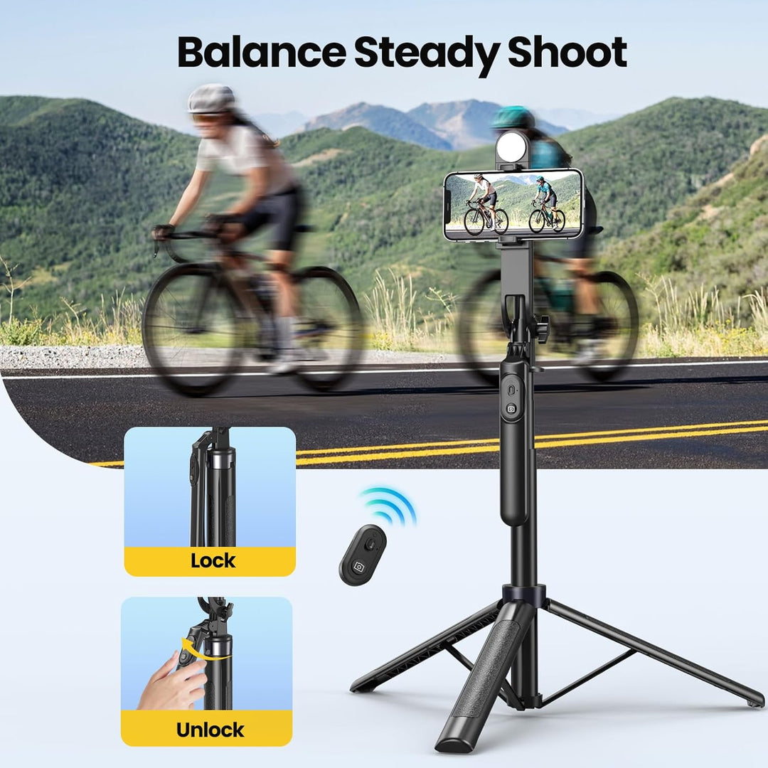 Extendable Flash 3-in-1 Selfie Stick Tripod