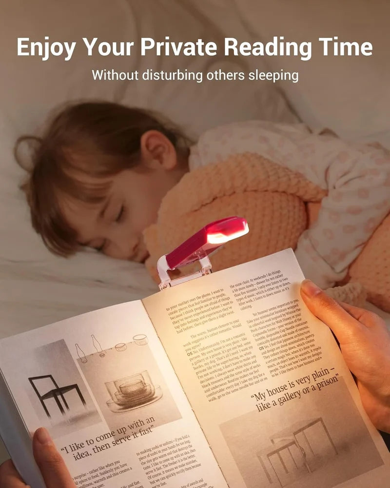 UN Rechargeable Book Reading Light- Pink