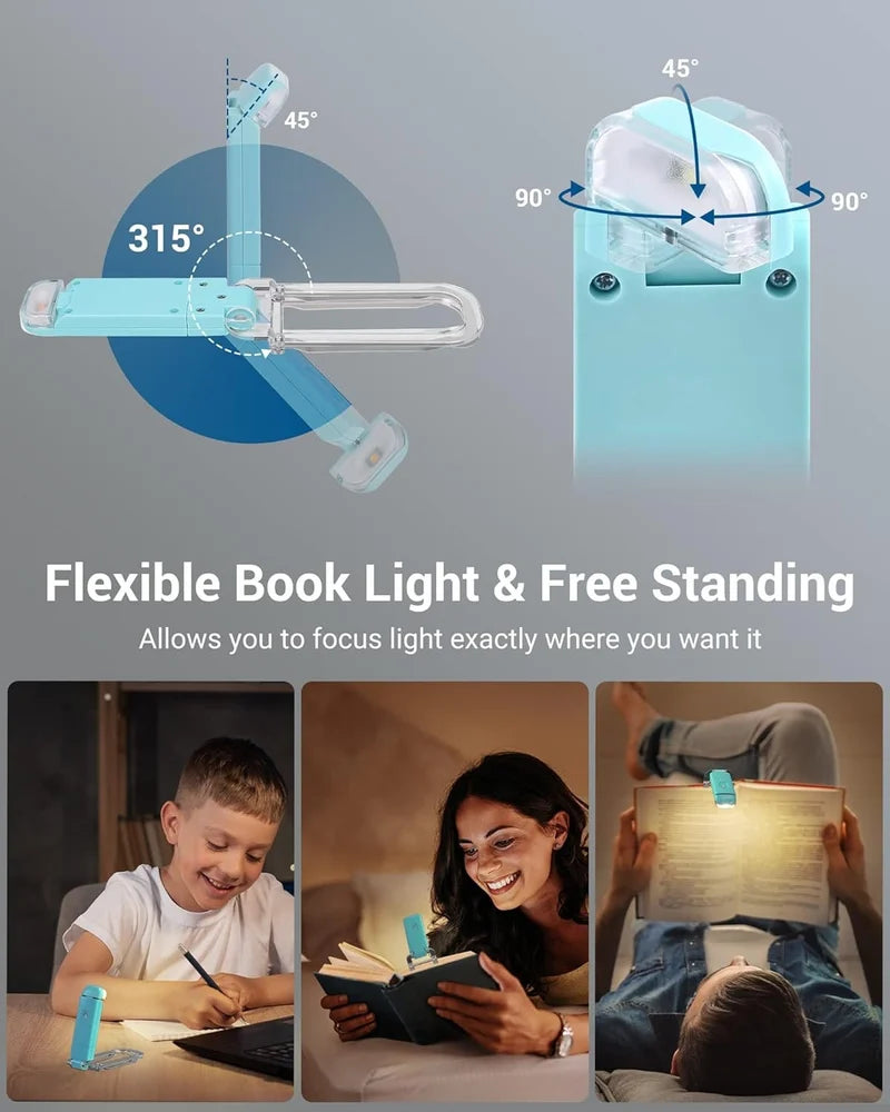 UN Rechargeable Book Reading Light-Blue