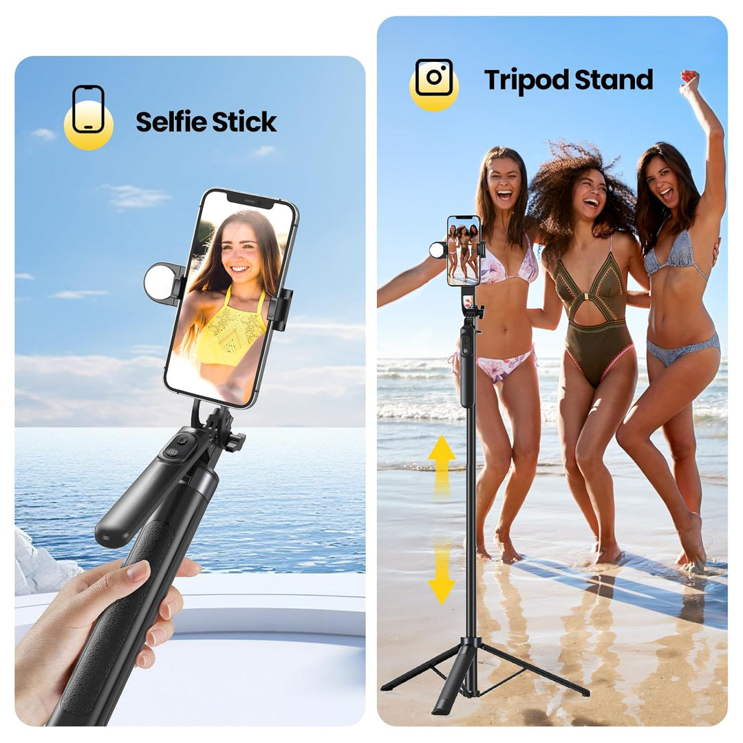 Extendable Flash 3-in-1 Selfie Stick Tripod