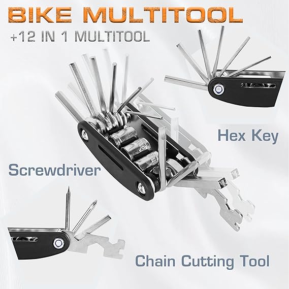 16 IN 1 Multi-Purpose Key Spoke Wrench Repair Tool Kit